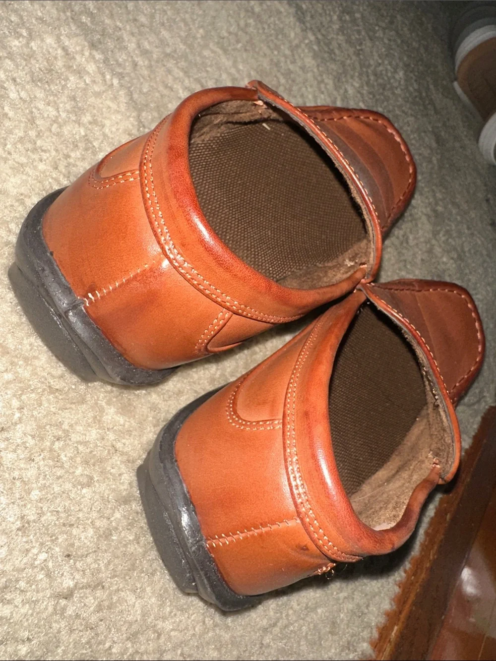 Deer Stags Brown Leather Slip-On Moccasins